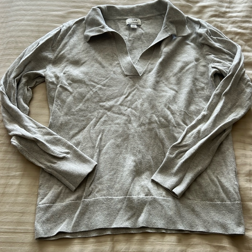 J Crew cashmere sweater with collar xs